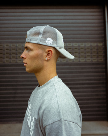 GREY TRUCKER CAP