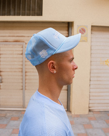 BABY BLUE TRUCKER CAP