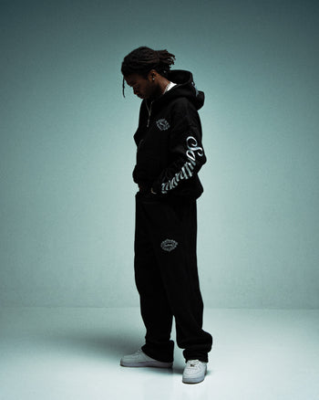 BLACK CREST LOGO PANTS