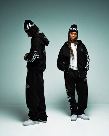 BLACK CREST LOGO PANTS