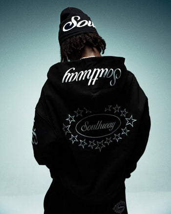 BLACK CREST LOGO HOODIE