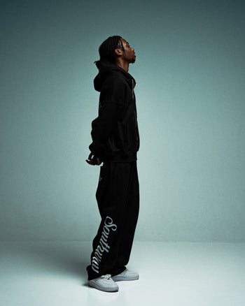 BLACK CREST LOGO PANTS