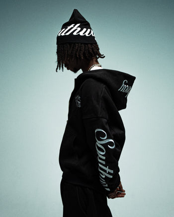 BLACK CREST LOGO HOODIE