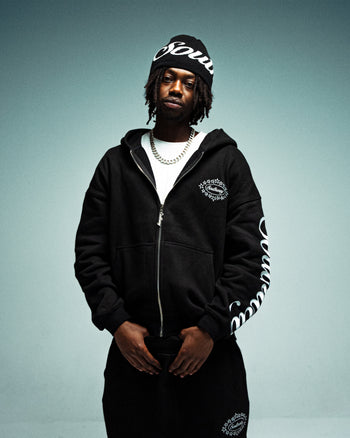 BLACK CREST LOGO HOODIE