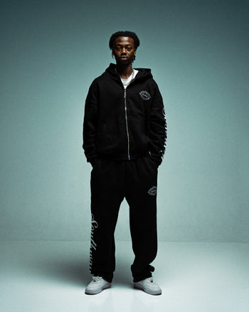 BLACK CREST LOGO HOODIE