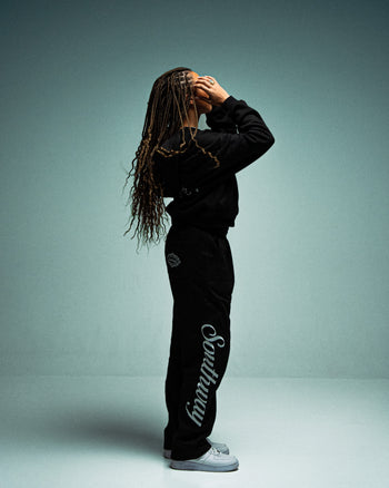 BLACK CREST LOGO PANTS
