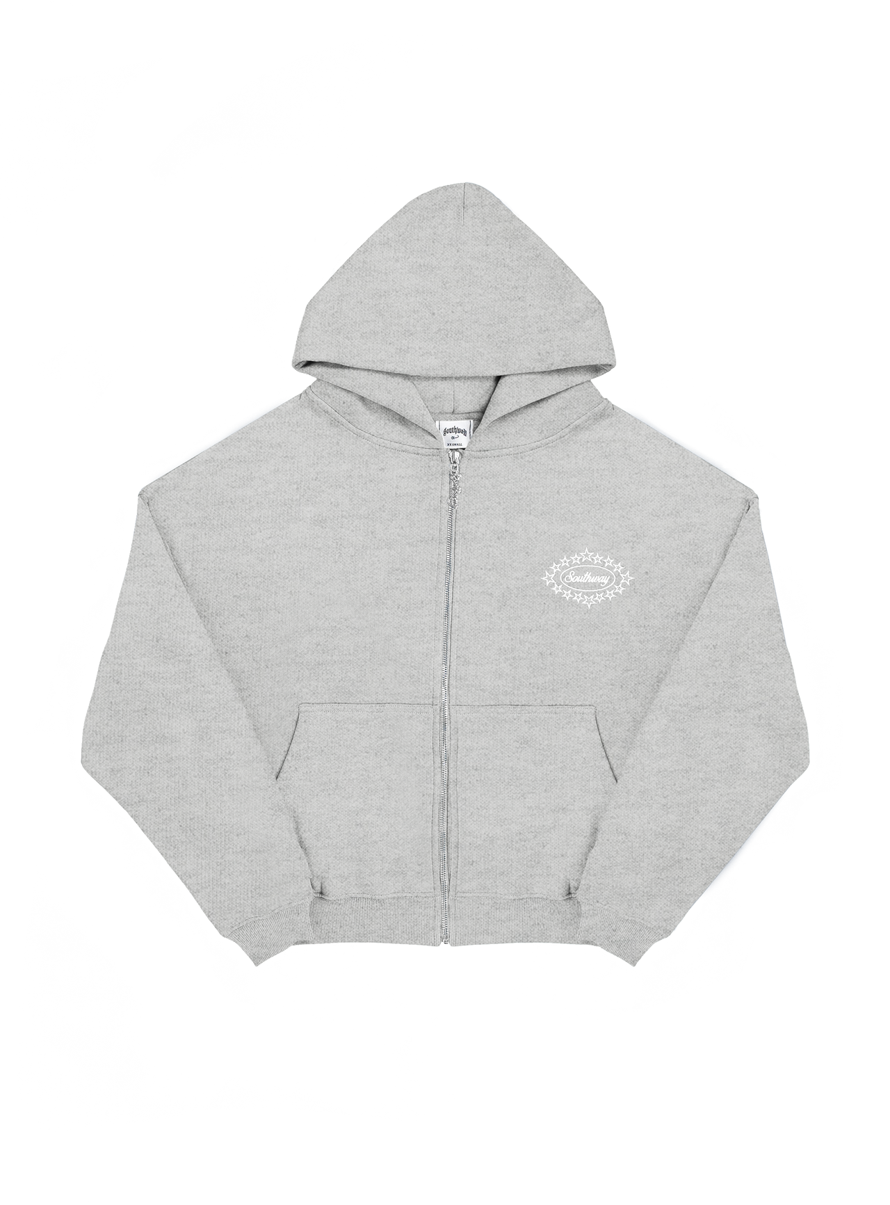 GREY CREST LOGO HOODIE