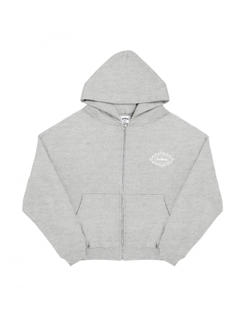 GREY CREST LOGO HOODIE