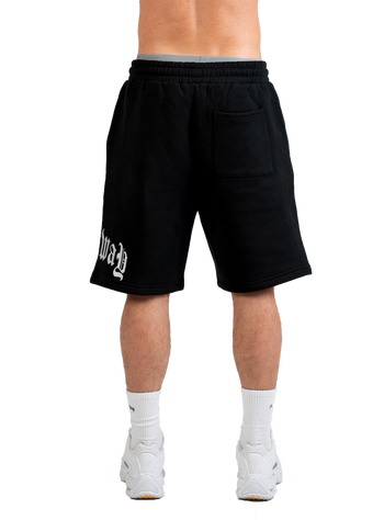 BLACK SWEAT SHORTS