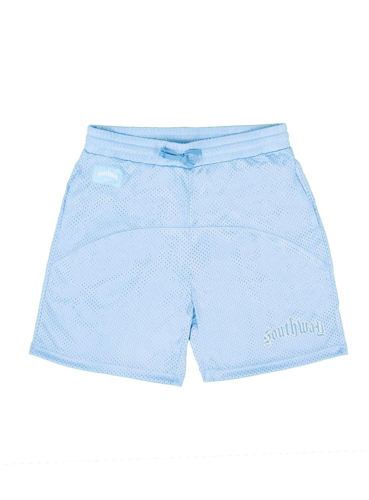 BABY BLUE MESH SHORTS