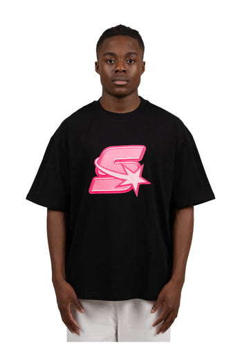 BLACK S-LOGO TEE