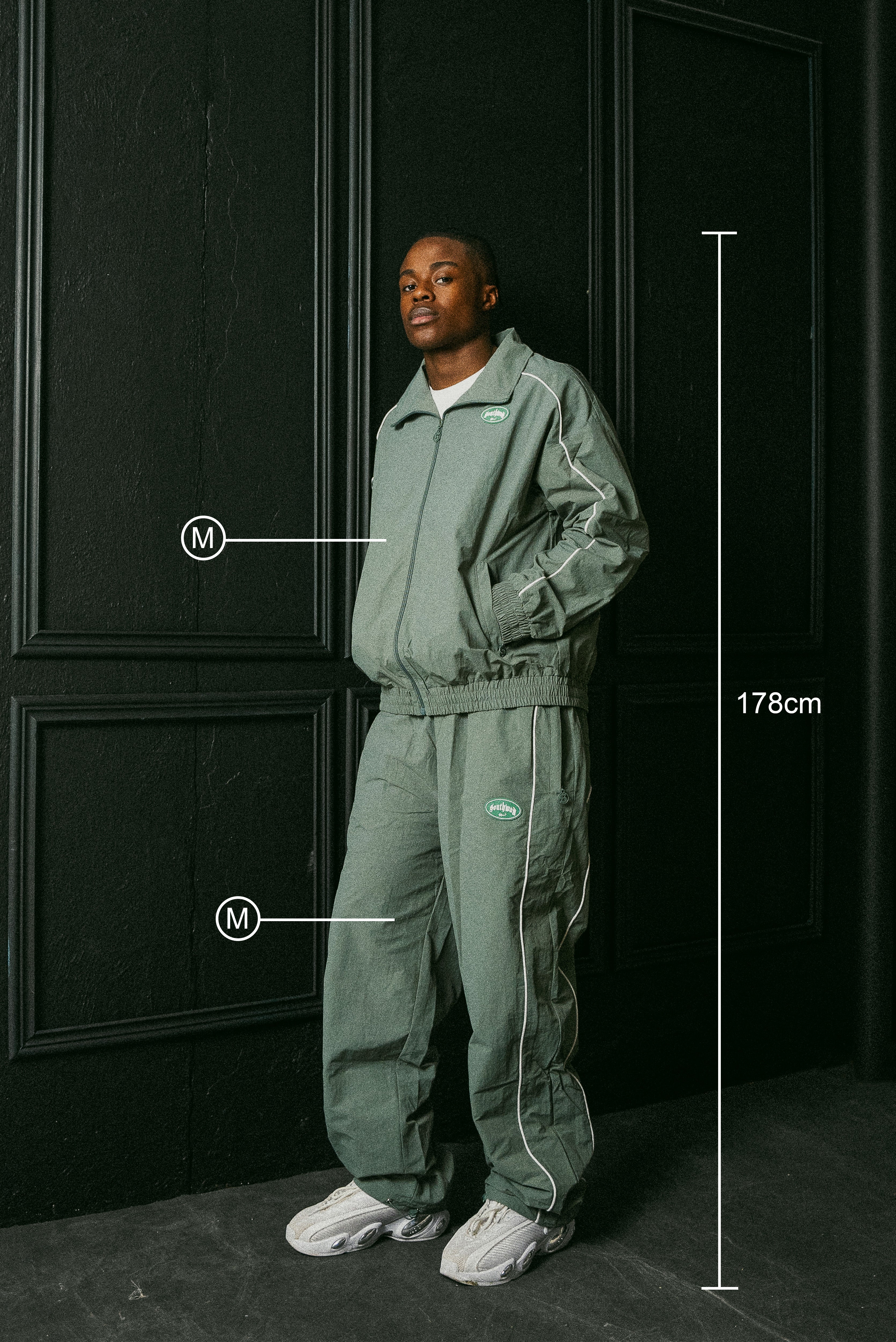 GREEN NYLON PANTS - Southway