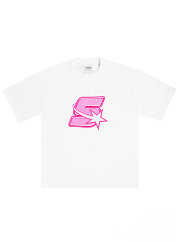 WHITE S-LOGO TEE